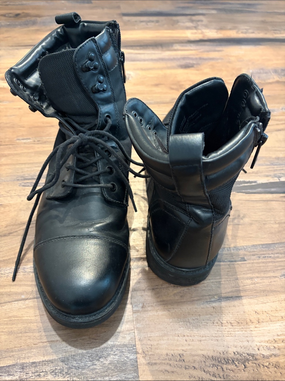 Steve Madden Black Combat Boots Sz 11